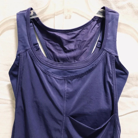 Lululemon Sport Purple Tank Top Size 4 Built In Bra - Picture 16 of 16